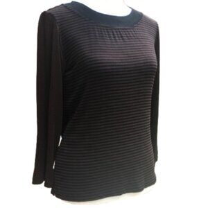Private Edition by Chico's Horizontal Stripe Pullover Top, Shirt, 3/4 Sleeve (S)